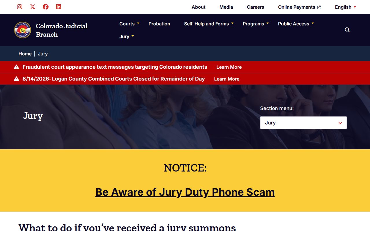 Washington County criminal docket and Colorado jury guidance