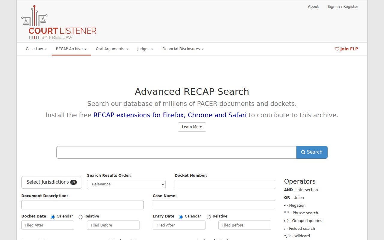 Washington County federal court record search in the RECAP repository